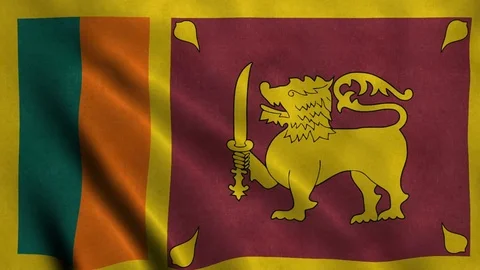 4K Seamless Loopable Flag of Sri Lanka Stock Footage 80942471