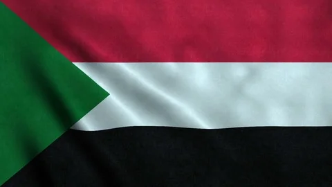 4K Seamless Loopable Flag of Sudan Video stock 80942540