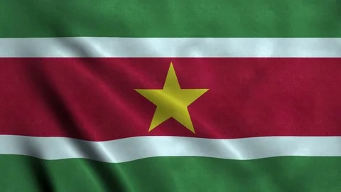 4K Seamless Loopable Flag of Suriname Stock Footage 80942930