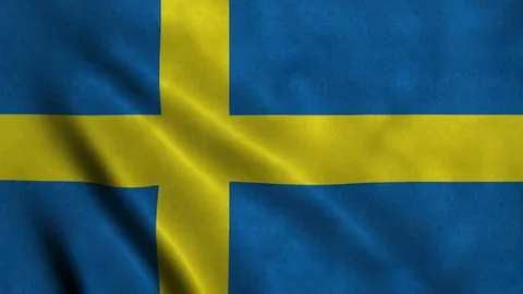 4K Seamless Loopable Flag of Sweden Stock Footage 80943918