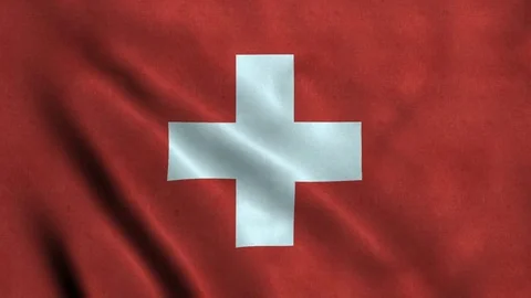 4K Seamless Loopable Flag of Switzerland Video stock 80944228