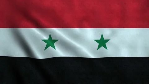 4K Seamless Loopable Flag of Syria Video stock 80944351