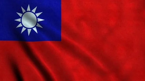 4K Seamless Loopable Flag of Taiwan Video stock 80944314