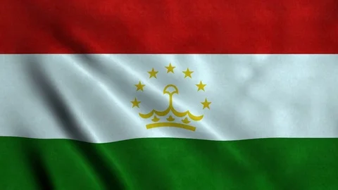 4K Seamless Loopable Flag of Tajikistan Stock Footage 80944274
