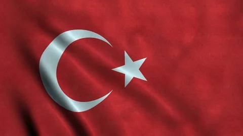 4K Seamless Loopable Flag of Turkey Video stock 80946003