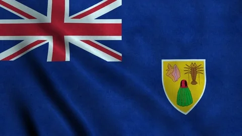 4K Seamless Loopable Flag of Turks and Caicos Islands Video stock 80946596