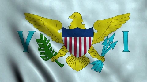 4K Seamless Loopable Flag of United States Virgin Islands Stock Footage 80948038