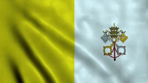 4K Seamless Loopable Flag of Vatican City Video stock 80949844