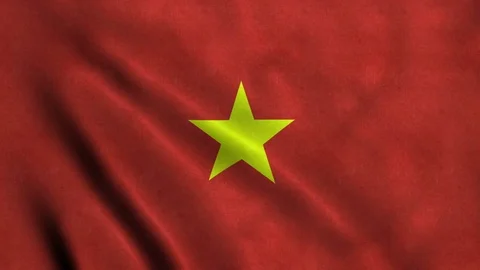 4K Seamless Loopable Flag of Vietnam Stock Footage 80950023