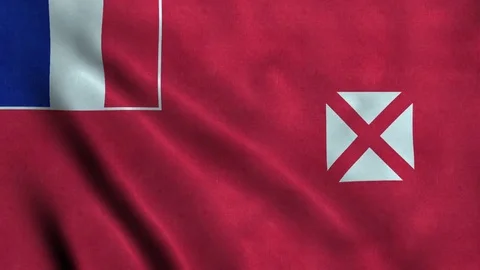4K Seamless Loopable Flag of Wallis and Futuna Video stock 80949774