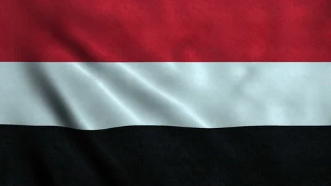 4K Seamless Loopable Flag of Yemen Video stock 80950308