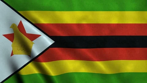 4K Seamless Loopable Flag of Zimbabwe Stock Footage 80950827