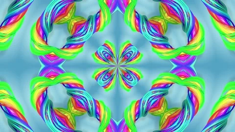 4k seamless looped abstract background with multi-colored stripes are twisted Stock Footage 130226256