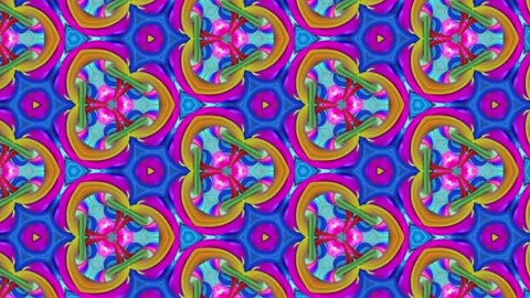 4k seamless looped abstract background with periodic pattern like kaleidoscope Stock Footage 130226408