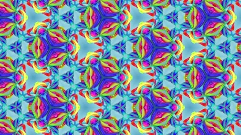 4k seamless looped abstract background with periodic pattern like kaleidoscope Stock Footage 130226535