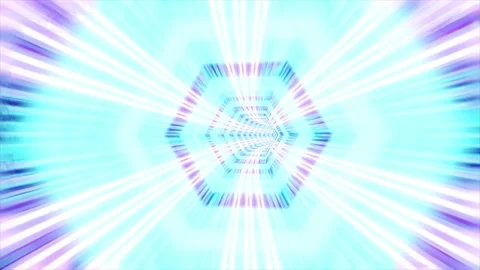 4k seamless looped neon light  tunnel motion loop background Stock Footage 145589641