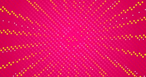 4k seamless looping animated hot pink pop art background. Video stock 131160012