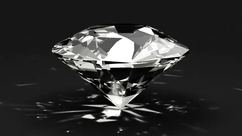 4K Seamless Looping Animation of Diamond Rotation with Light Effect Stock Footage 101074231