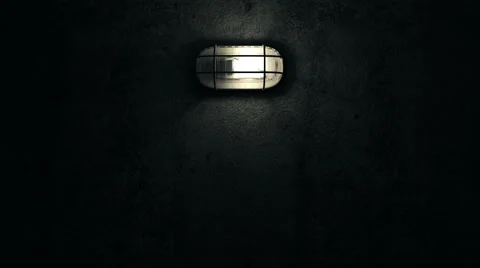 4K Seamless Looping Animation of Flickering Lamp on a Concrete Wall Stock Footage 50011181