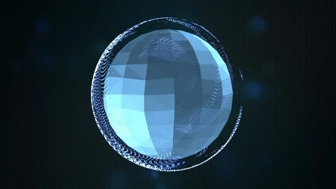 4K seamless looping animation of frozen Earth in extreme blizzard over dark Stock Footage 125647635