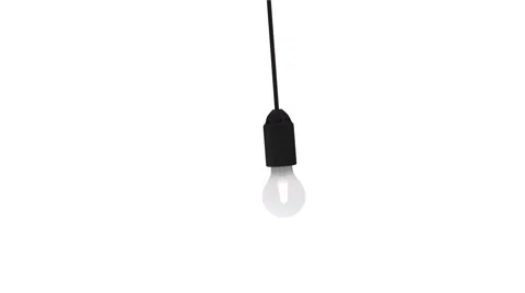 4K Seamless Looping Animation of Hanging Swaying Light Bulb Stock Footage 50068116