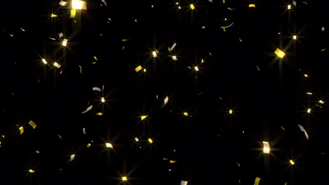 4k Seamless Looping confetti falling down with Alpha Channel Stockbeeldmateriaal 318209604