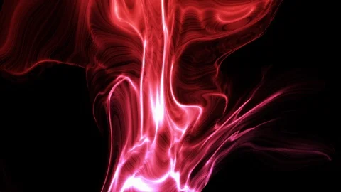 4K Seamless Looping Ethereal Fractal Red Stock Footage