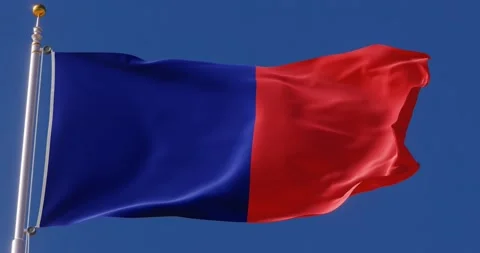 4K Seamless Paris flag looping animation fluttering in the wind. Stock Footage 176218153