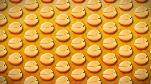 4K seamless pattern peach Stock Footage 50414976