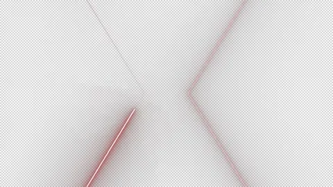 4K Seamless Red Neon X-Frame Loop - Glowing Screen Element Border Overlay	 Stock Footage 322112985