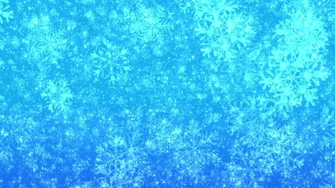4k Seamless Shiny Falling Blue Snowflakes Video stock 120683208