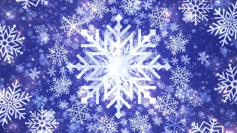4k Seamless Snowflakes Blue Background VJ Loop Vídeo Stock 120199503