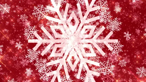 4k Seamless Snowflakes Red Background VJ Loop Vídeo Stock 120200978