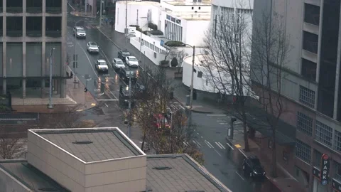 4K Seattle Intersection City Time-lapse #2 動画素材 166087751