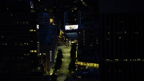4K Seattle Washington downtown at night time Stock Footage 73461963
