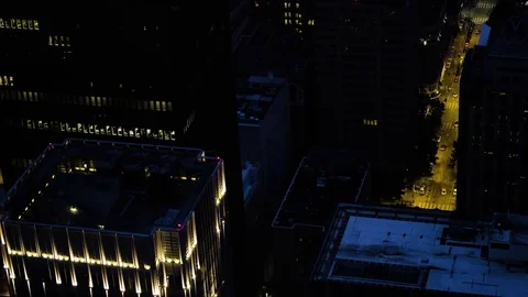 4K Seattle Washington downtown at night time Stock Footage 73462482