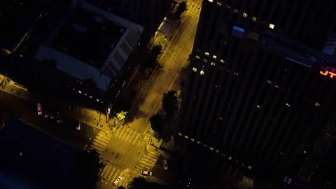 4K Seattle Washington downtown at night time Stock Footage 73462822