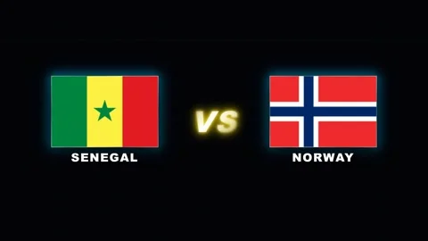 4K Senegal vs Norway Flags Soccer Tournament Video Graphic Element Stock Footage 336648269