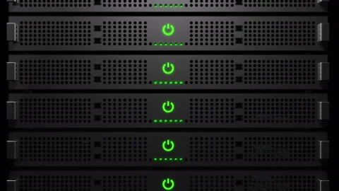 4k Server Stack Looped Animation Stock Footage 127430025