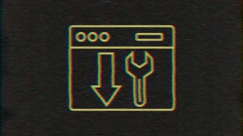 4k - Setting panel tools Vhs effect with distortion Video stock 63118517