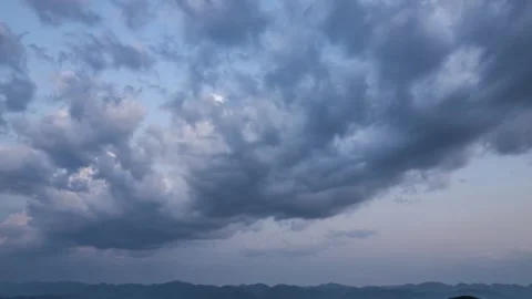 4K Severe Weather Clearing Cloud Changes Transition Empty-shot Time-lapse Видео 344091828