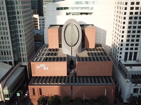4K SF MOMA Zoom Out Stock Footage