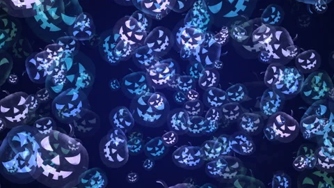 4k Shaking Pumpkins. Halloween Background 스톡 동영상 162347572