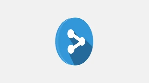 4k - Sharing icon spinning on white background Stock Footage 72512436