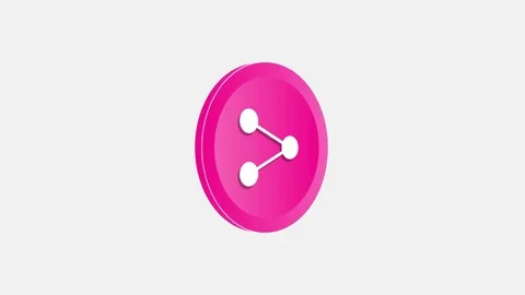 4k - Sharing spinning icon on white background Stock Footage 72474191