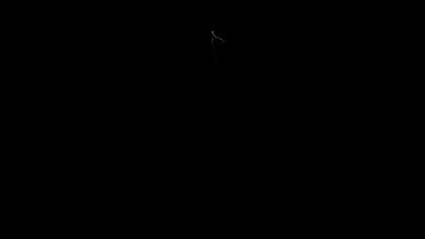 4K Sharp Electrical Bolt Lightning Strike VFX Overlay on Black Background Stock Footage 344402195