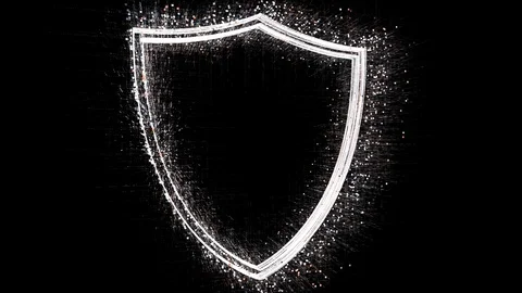 4k Shield protection security data encryption logo,Matrix binary computer code. Stock Footage 114168295