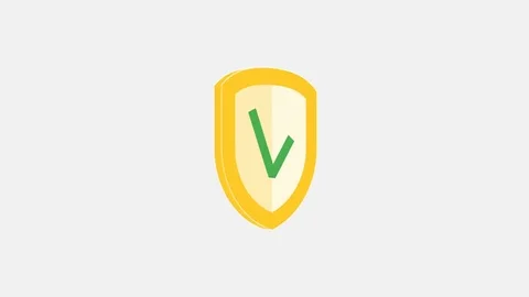 4k - Shield spinning icon on white background Video stock 72476868