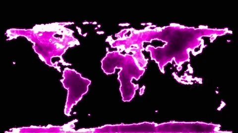 4k shining world map Stock Footage 287057095