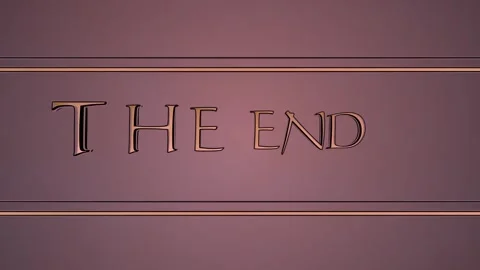 4k shiny the end title spinning curtains animation Video stock 260151007